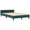 Box Spring Bed with Headboard Dark Green 120 x 200 cm Velvet