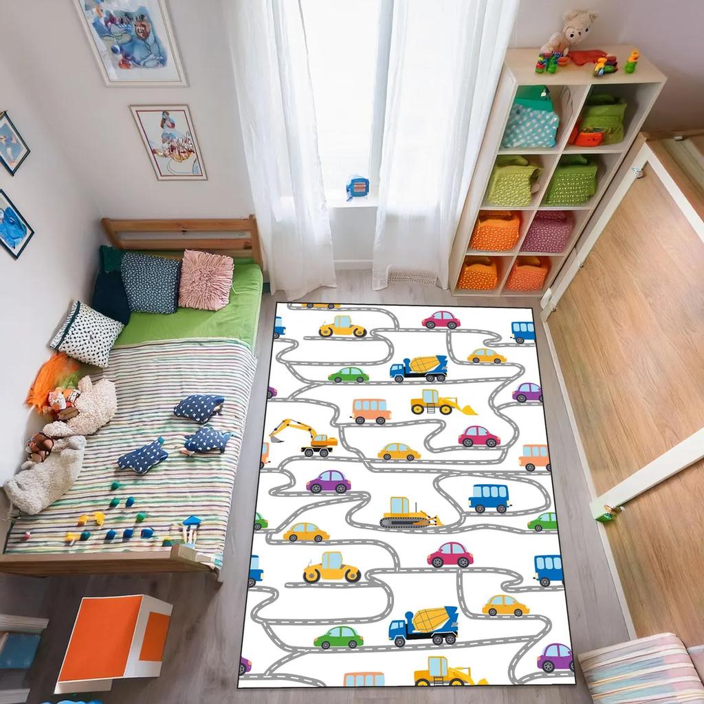 Educational Number Kids Rug Animal Play Mat, Non-Slip Nursery Rug Bathroom Mat Alfombra Para Cocina Tapis