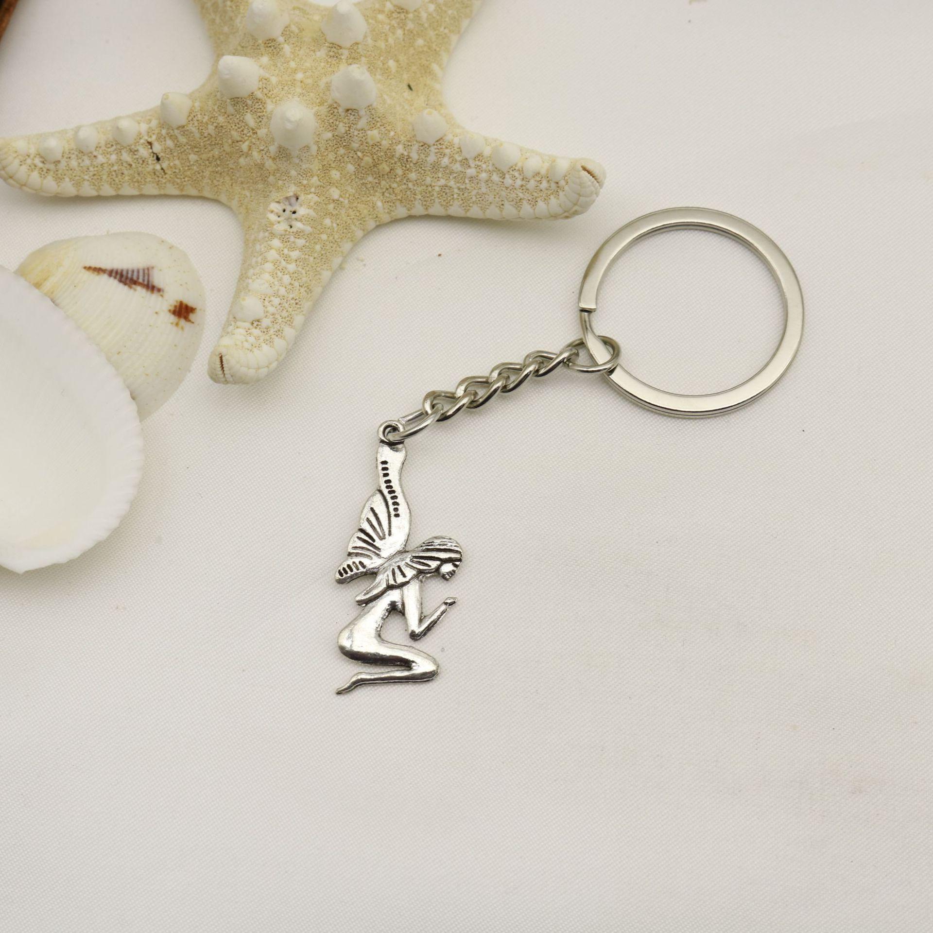 Simple Butterfly Angel Keychain Pendant