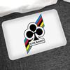 Cycling Logo Rectangle Carpet Colorful Striped Carbon Fiber Bike Fan Home Decor Mat Non Slip Floor Rug Entryway Doormat