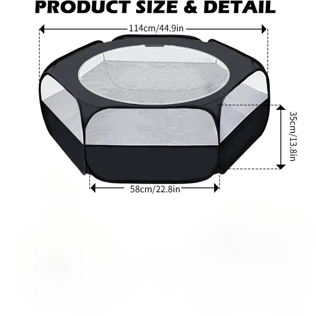 Portable Small Animal Outdoor Enclosure with Cover - Breathable Pet Tent for Chickens, Rabbits and Small