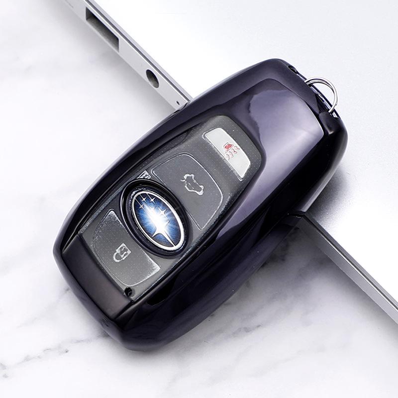 

«Чехол для ключа из мягкой резины TPU для Subaru XV, Forester, Outback и Legacy» чёрный