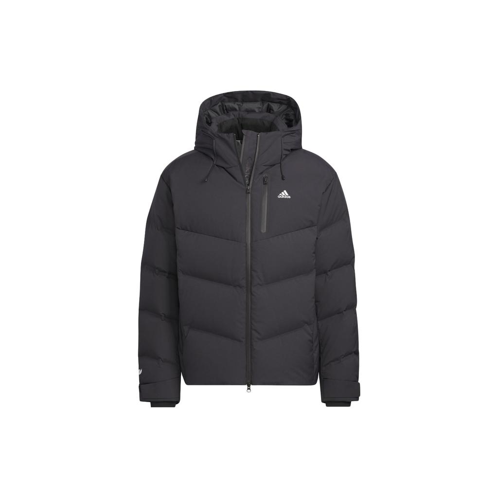 Adidas 800 Fill Solid Color Sports Casual Hooded Down Jacket Unisex Jacket Black IW0782