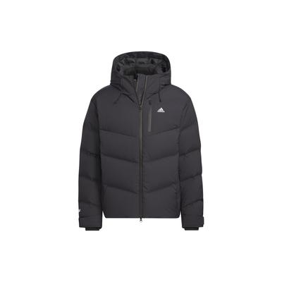 800 Fill Solid Color Sports Casual Hooded Down Jacket Unisex Jacket Black IW0782