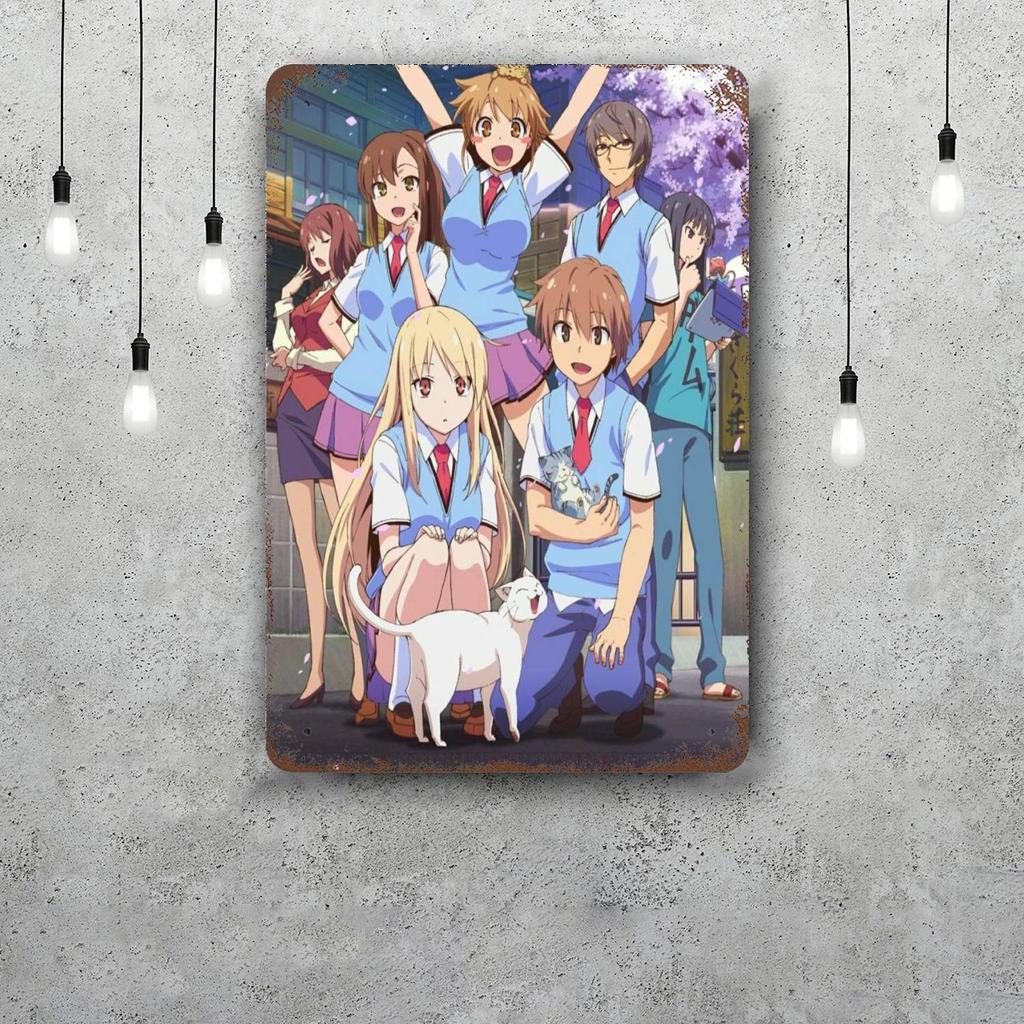 Sakurasou no Pet na Kanojo cartoon Decor Poster Tin Sign Metal Sign Decorative Plaque for Pub Bar Man Cave Club Wall Decoration