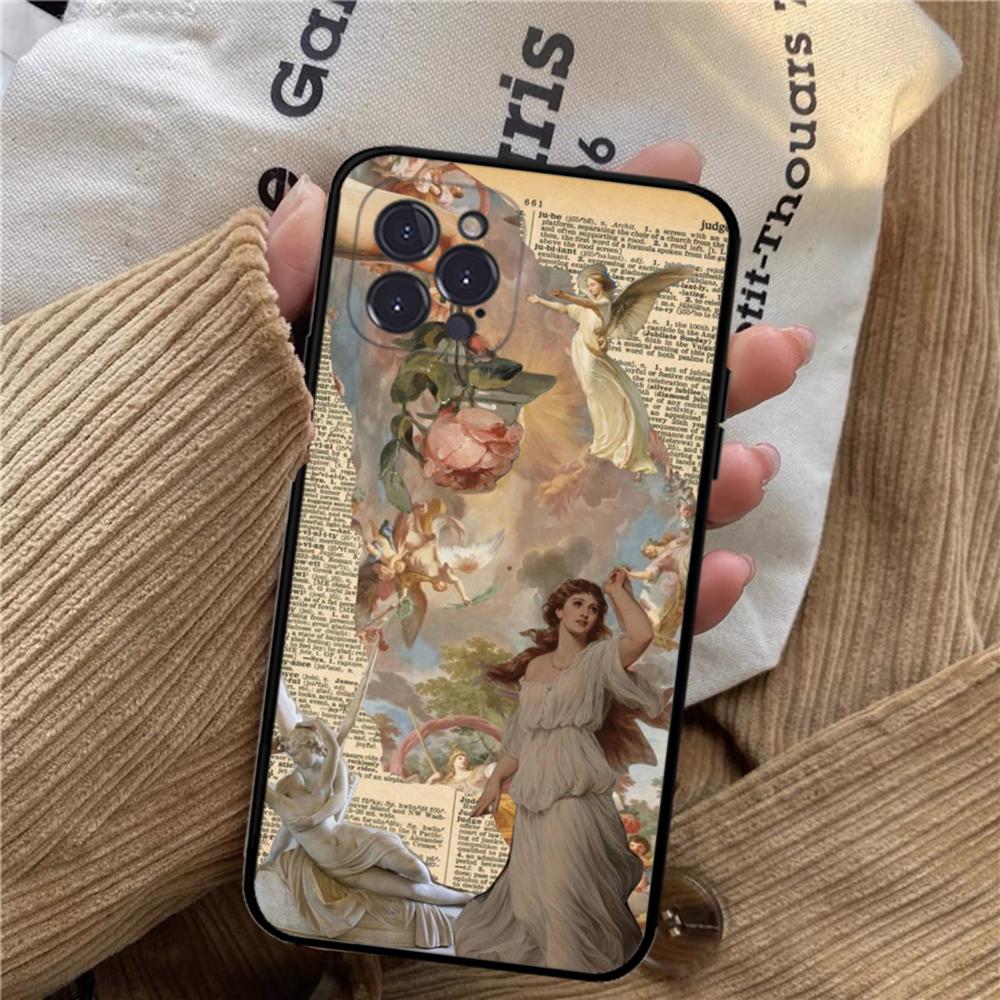 Renaissance art Painting Phone Case For iPhone 15 14 11 12 13 Mini Pro XS Max Cover 6 7 8 Plus X XR SE 2020 Funda Shell
