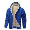 Men's Autumn and Winter Hooded Plus Velvet Thickened Lamb Fleece Cardigan Sweater Plus Size Men's Jacket