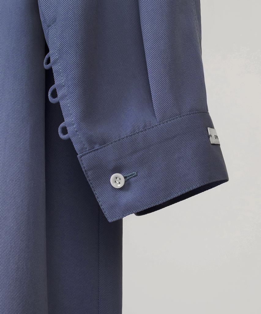 Obeodyupeulleeo Half Neck Shirring Dress_Vintage Blue