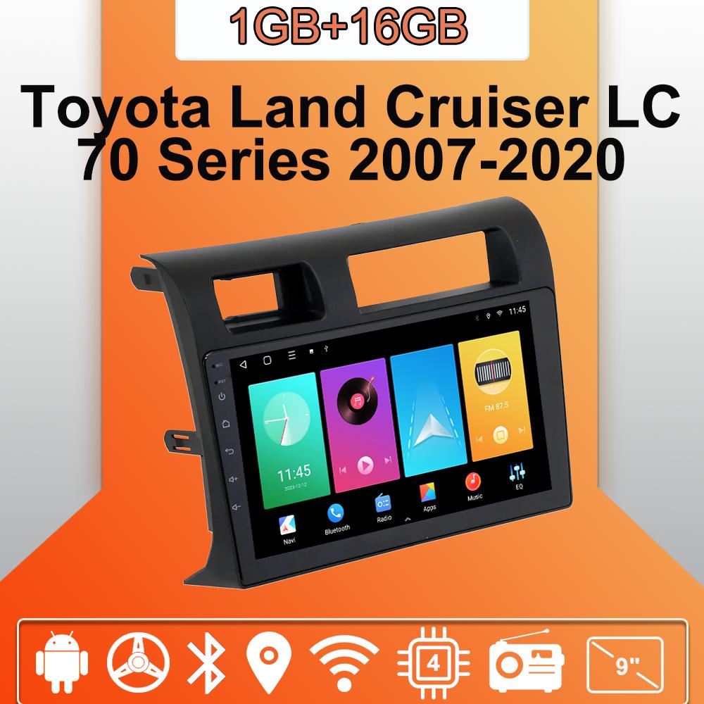 

Автомагнитола Android Auto Carplay Для Toyota Land Cruiser LC 70 Series 2007-2020 Мультимедийный проигрыватель Головное устройство Стерео GPS навигация BT WIFI 1+16 ГБ 1+16GB