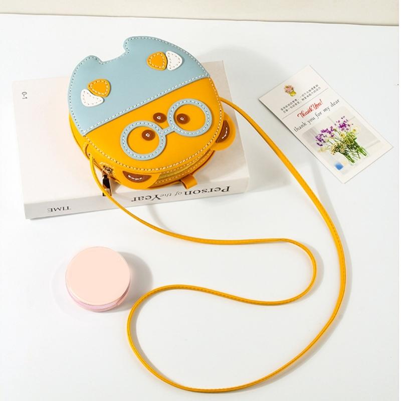 DIY Bear Crossbody Bag Making Complete Set Cute Bear Shoulder Bag Making Materials Kits Sewing Craft Tool Birthday Gift