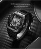 Swiss Brand Men's Sporty Mechanical Watch - Hollowed Large Dial, Luminous, Ideal for Students.