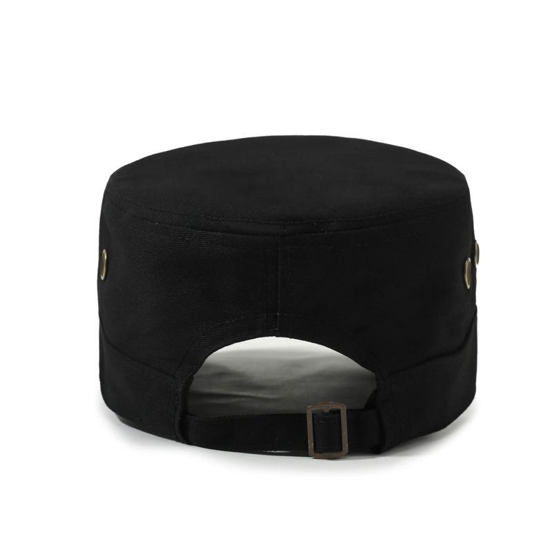 New Four Seasons Flat Top Hat Men'S Simple Cotton Peaked Hat Fashion Baseball Cap Casual Cap, Commuter Sunshade Hat