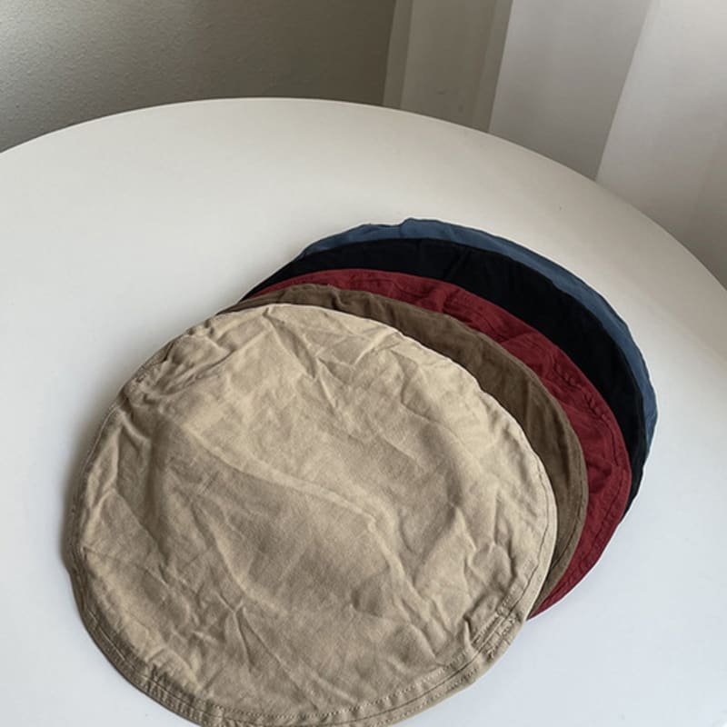 LOOKING4U On the Moment Solid Cotton Beret C2 Brown