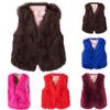 Womens Sleeveless Wool Blend Waistcoat Solid Winter Loose Vest Coat Outwear