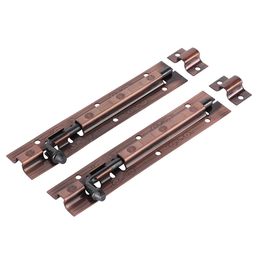 2Pcs AntiThief Security Door Bolt Sliding Latch Lock Gate Window Hardware Fittings