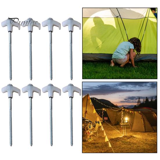 Zelt-Erdnägel, Camping-Heringe mit Aufbewahrungstasche, scharfes Spitzen-Design, einfache Installation, drehbare Bodennägel, Zubehör