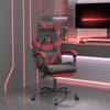 Gaming Chair with Footrest Black and Burgundy Artificial Leather