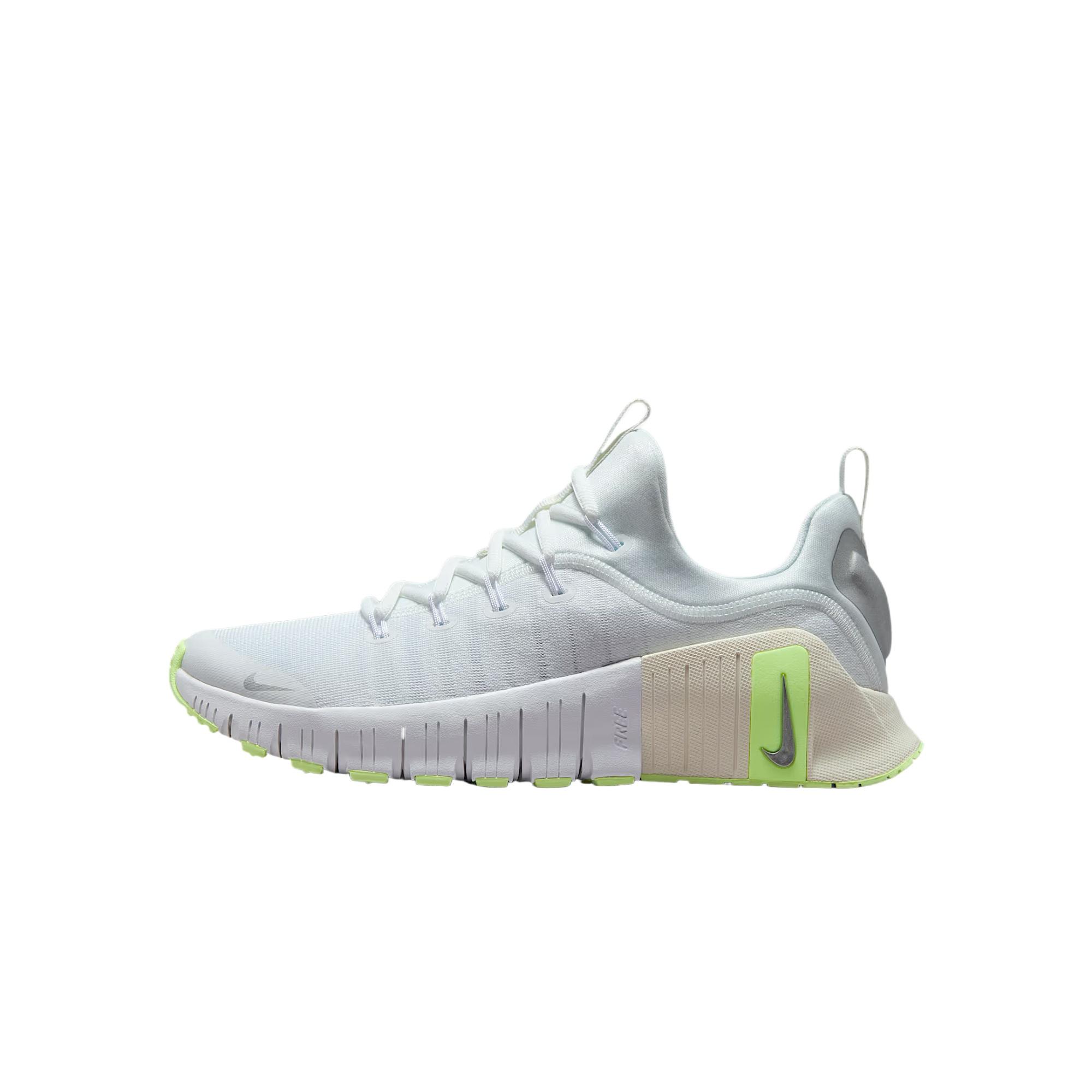 (WMNS) Nike Free Metcon 6  White Metallic Silver Barely Volt  Women s FJ7126-108 EU 42