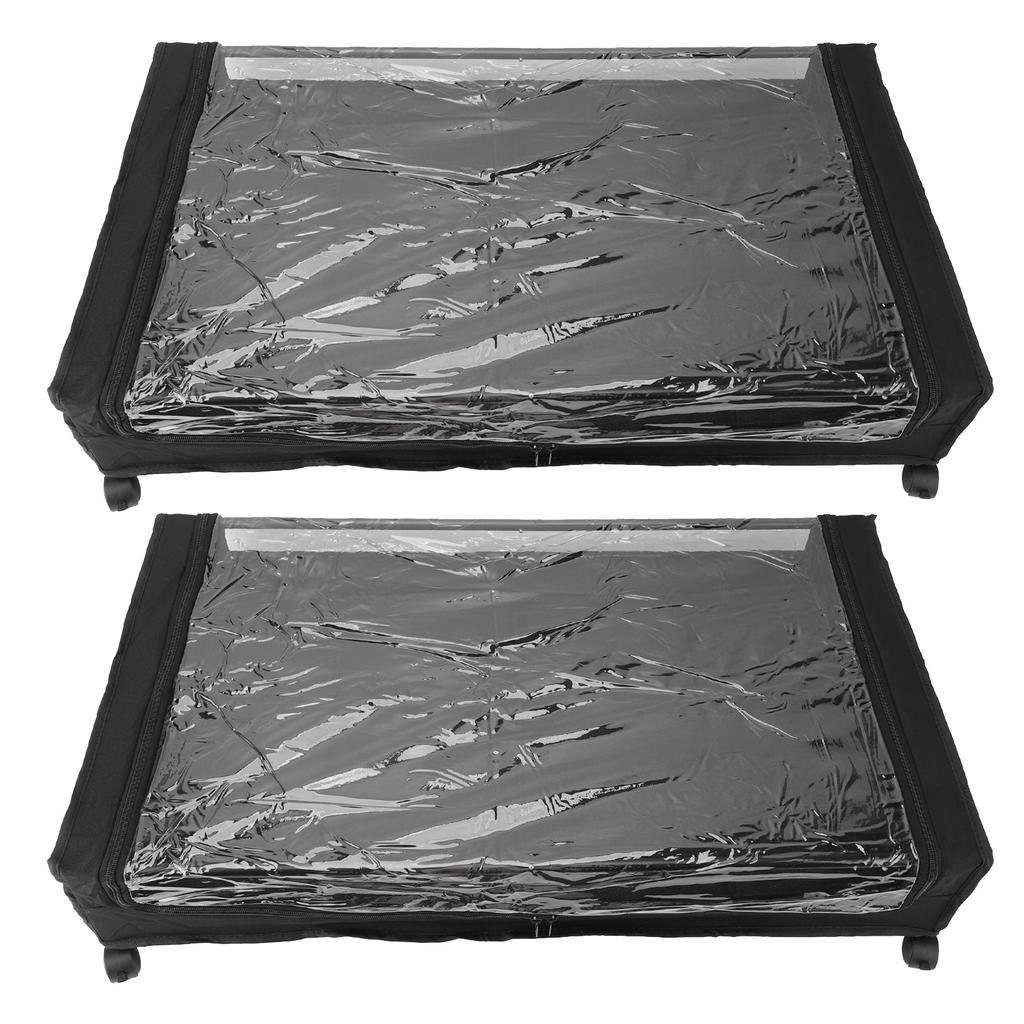 Rolling Under Bed Container Space Saving Easy Pull Out Versatile Underbed Shoe Storage Organizer for Clothes Bedding