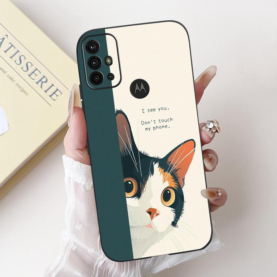 For Motorola Moto G10 G20 G30 G40 Fusion G50 G60 Phone Case Back Cover Soft Matte Silicone Slim Funda Lovely Panda Rabbit Flower