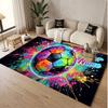 Alfombra de Terciopelo de Cristal Suave con Temática de Fútbol Impresión Personalizada de Nombre y Texto Alfombra de Suelo Antideslizante para Dormitorio Sala de Estar