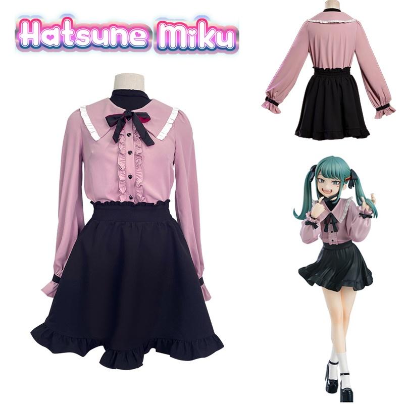 Vampire Miku Hatsune Cosplay Costume Dress Uniform Outfit Carnival Girl Roleplay