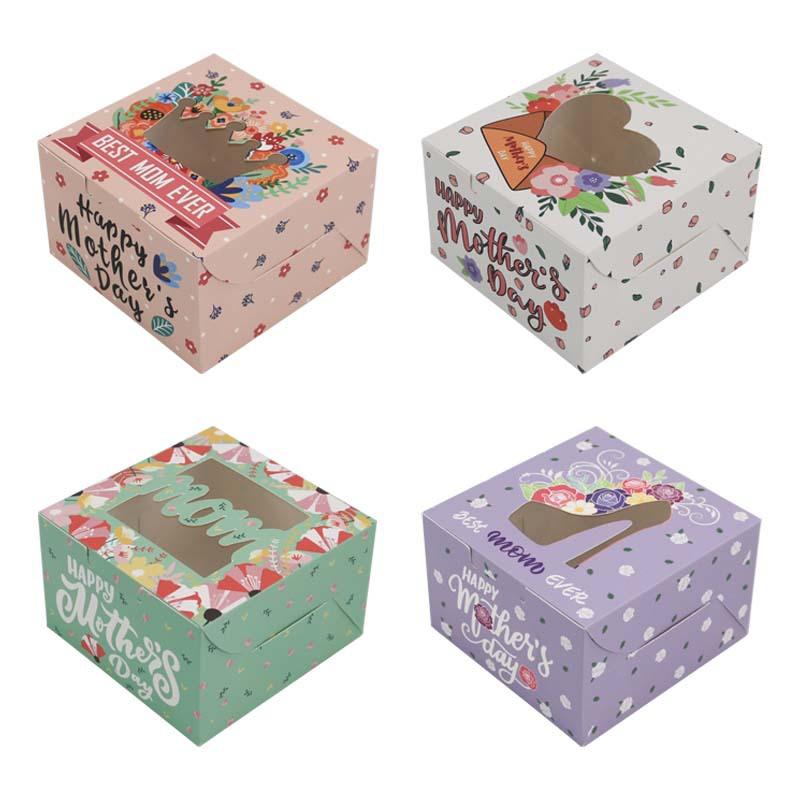 

Mother S Day Window Opening Cookie Box Thanksgiving Blessing Gift Box Square Candy Box Paper Box