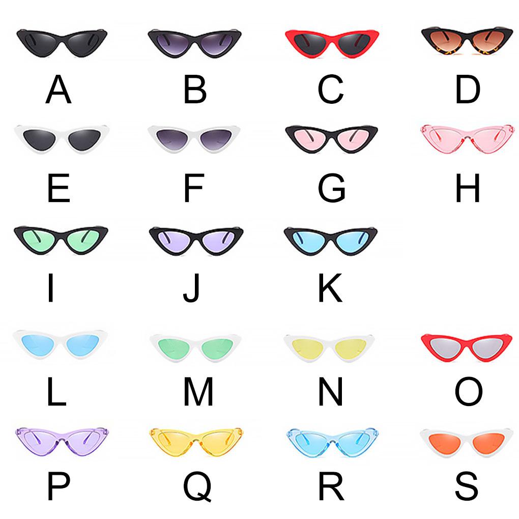 Women Narrow Fashion UV400 Multi Color Goggles Plastic Frame Eye Protection Glasses