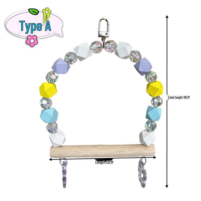 

Parrot Swing Perch Toy: Colorful Hanging Ring for Cages, Relieves Bird Boredom