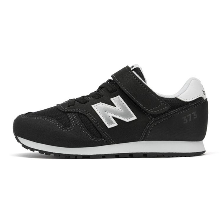 New Balance Kids 373 V2 Velcro Anti-Kick Shock Absorbing Wear Resistant Low Top Casual Lifestyle Sneakers Black YV373KB2 30