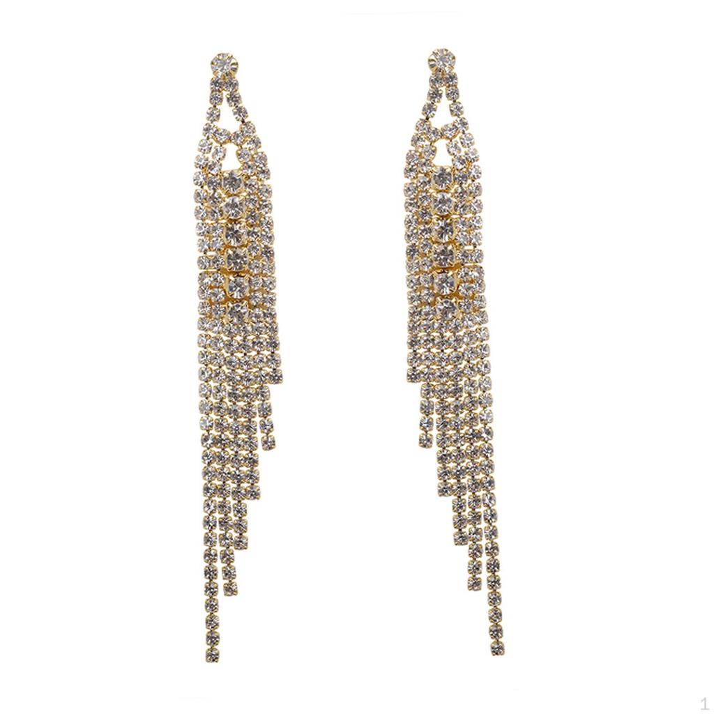 Drop Earrings Dangle Chic Sparkly Women Lady Stylish Elegant Jewelry Stud Long