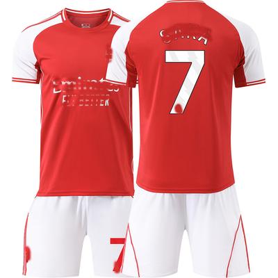 Teens Kids Adults Football Kits Sport Training Jersey Set with Socks 25/26 Arsenal Home #7 Bukayo Saka