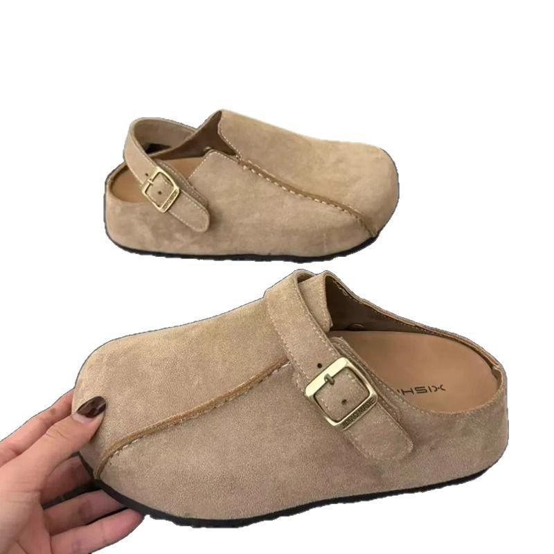 Dicksohlige, Geschlossene Zehen, Halbslipper Damen Schuhe im neuen Stil, Vielseitige Schuhe