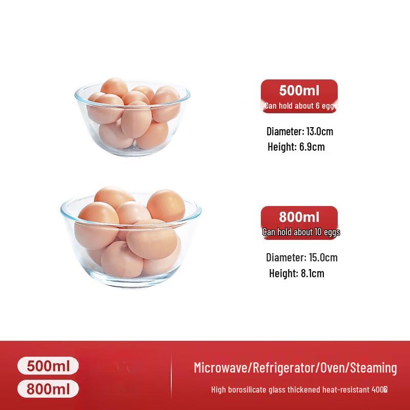 Wuhe Heat-Resistant Glass Bowl Sets