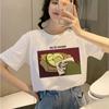 Avocado Cartoon Harajuku T-Shirt Damen Ullzang Lustiges Cartoon Vegan T-Shirt Grafik Grunge T-Shirt 90