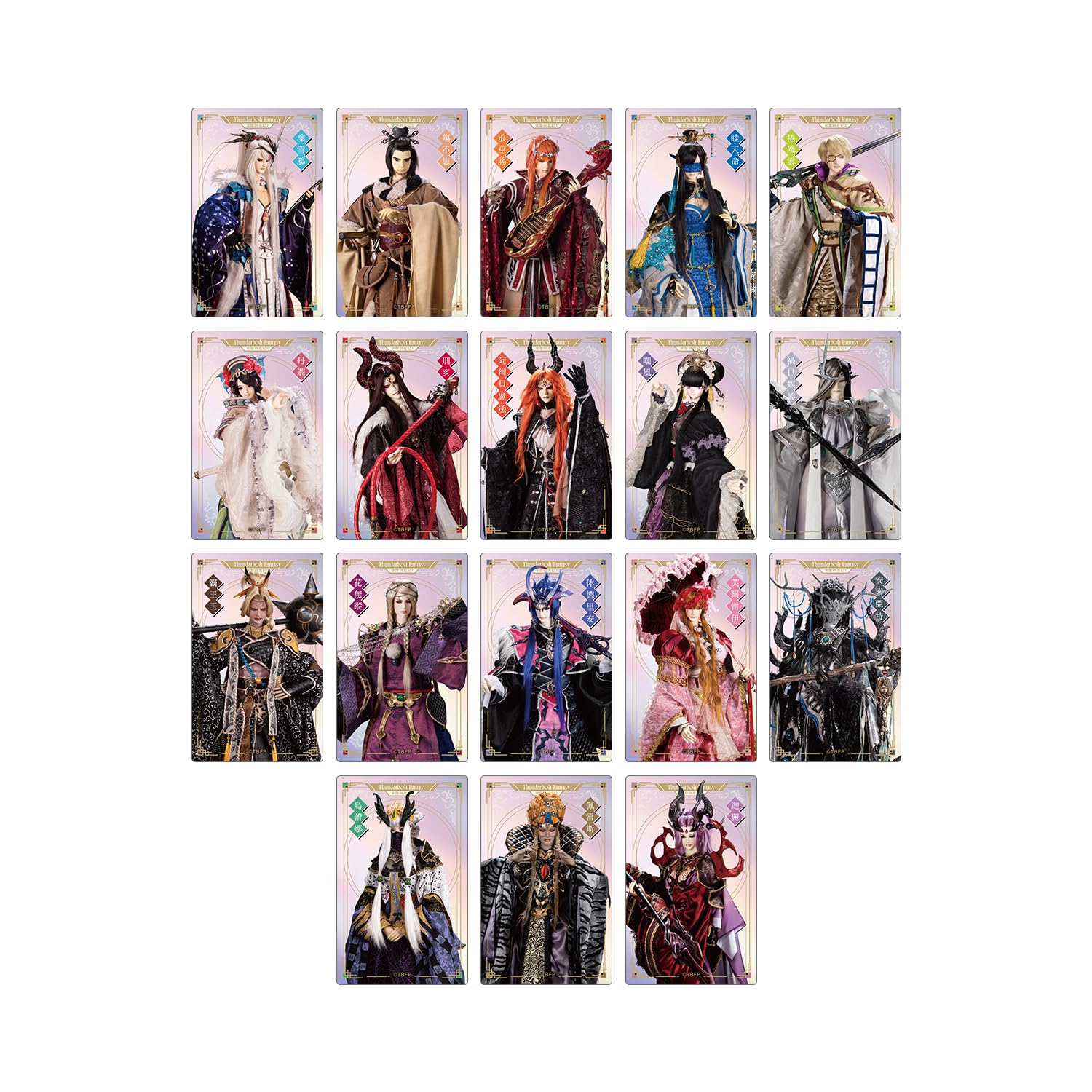 

Thunderbolt Fantasy Touken Ranbu 4 Коллекционная коробка с наклейками-карточками Aurora, 18 штук