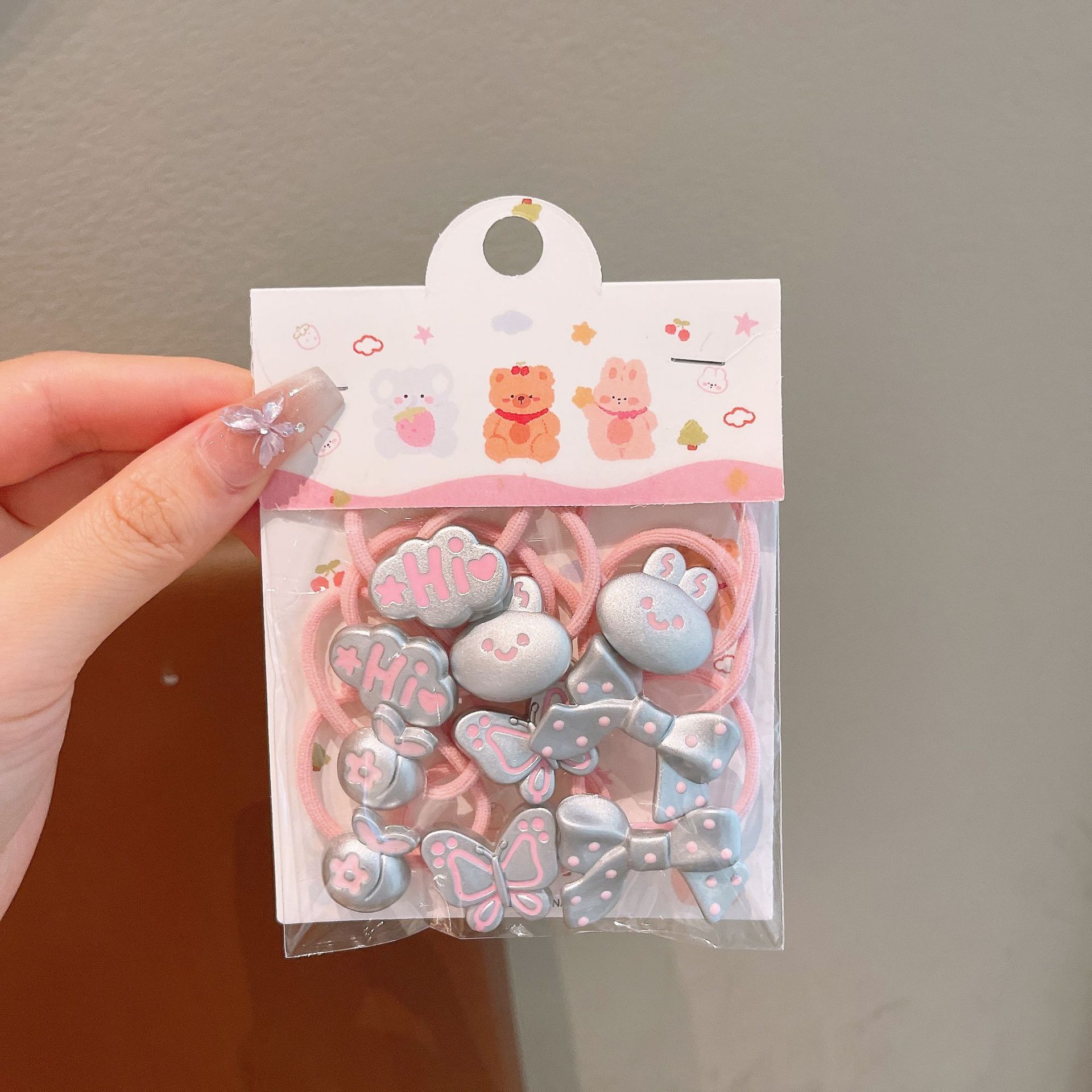 Children S Cute Cartoon Silver Hair Band Baby Hair Tie Baby Headband High Elastic Hair Band Headgear