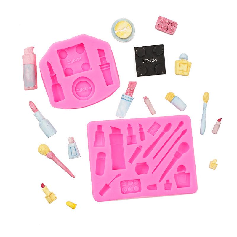 Lipstick, Eyeshadow, High Heels, and Nail Polish Silicone Mold for Makeup and Cake Crafts