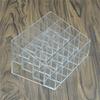 24 Grids Lipstick Nail Polish Display Rack Trapezoid Plastic Transparent Makeup Stand Rack Cosmetic Organizer Holder Box