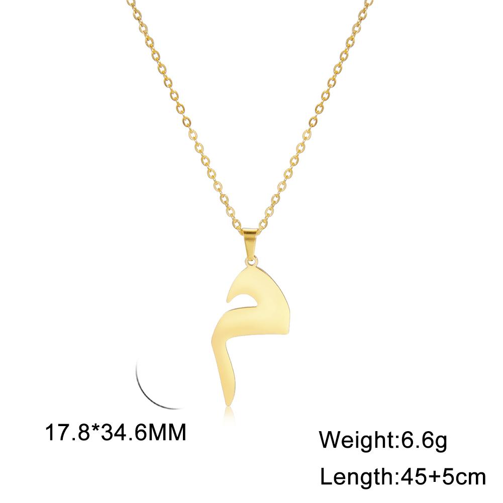 Cazador Gold Color 28 Arabic Letter Necklace for Women Stainless Steel Arab Alphabet Pendant Choker Necklaces Jewelry 2026 Trend