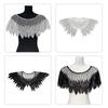 Sophisticated Black Sequins Cape Collar Elegant Party Neckwear Luxurious Bridal for Fashion Females