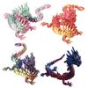 3D Printed Chinese Loong Figurine Movable Joints Standing Dragon Figure Articulated Dragon Model Fidget Toy Desktop Decoration Ornament