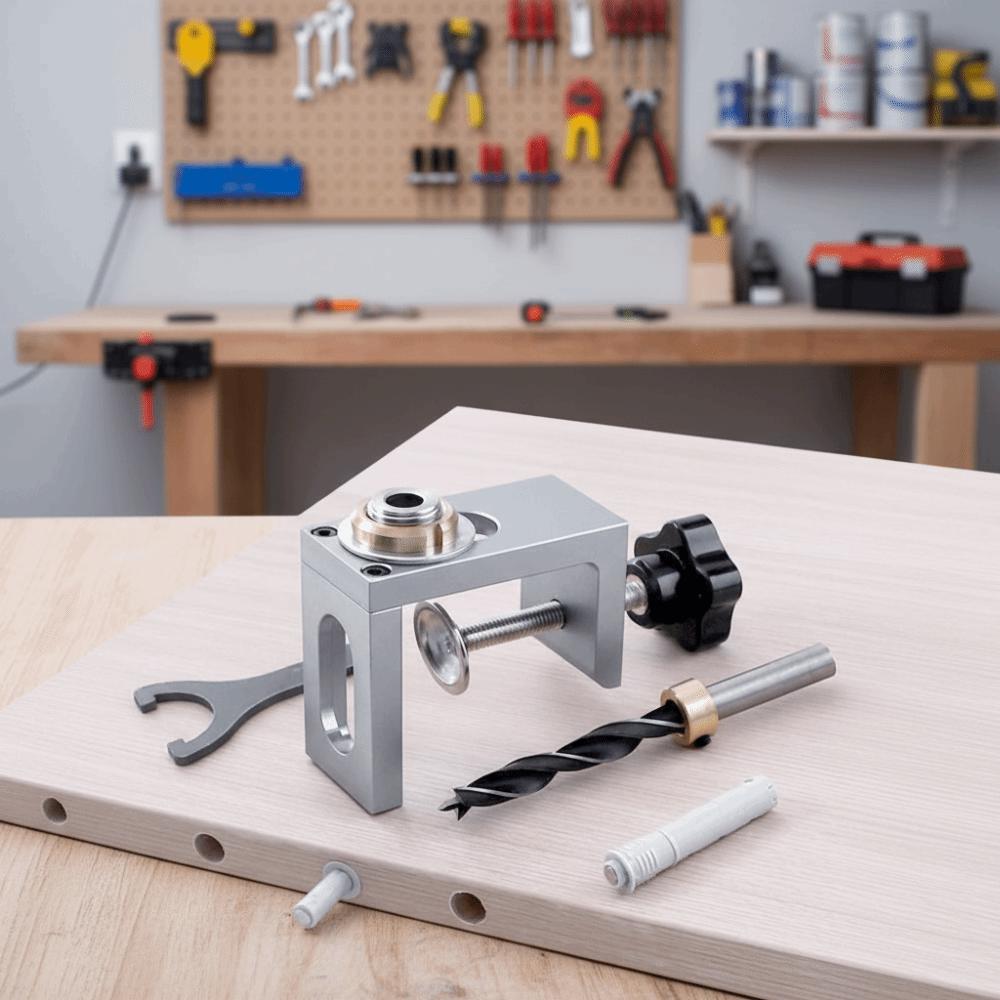 Hole Expanding Pocket Hole Jig 6/8/10/12mm Size Drill Guide Cabinet Door Rebounder  Household DIY