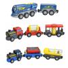 Non-Toxic Electric Train Set Toys Model Train Electric Car Fit For Wooden Railway Wood Train Track Christmas Gift For Children