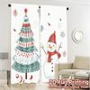 2 Stück, Vorhänge Weihnachtsbaum Schneemann Winterurlaub Beliebte Zeitgenössische Vorhänge Polyestervorhänge Dekorationen für Zuhause