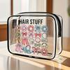 Lightweight & Portable Clear Zippered Handbag-Transparent Toiletry Organizer with Zipper Closure,Makeup Bag,Travel Cosmetic Case