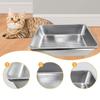 Open Type Cat Litter Box Litter Tray Detachable Stainless Steel Kitten Litter Bedpan Indoor Cats Toilet Pet Supplies