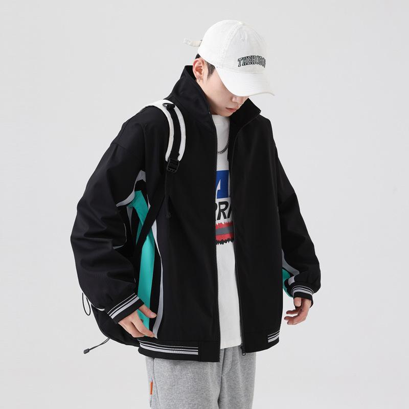 

Куртки Мужские пальто Весна и осень Новые пальто с воротником-стойкой Модные брендовые свободные модели с капюшоном Повседневные мужские топы Модные модели 5XL