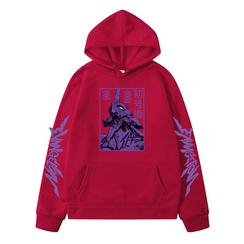 Ayanami Rei Print Loose Hooded Sweatshirt For Men And Women