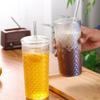 Fish Scale Pattern Cover Band Straw Glass Summertime Cold Water Bottle Milk Tea Cup High Appearance Level Juice Glass Coffee Cup